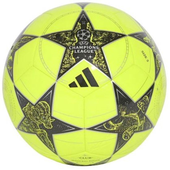 Футболна топка ADIDAS UCL Club 2025/2026 League Stage, Размер 5, Електриково жълт с черен /36019601/ Футболна топка ADIDAS UCL Club 2025/2026 League Stage, Размер 5, Електриково жълт с черен /36019601/