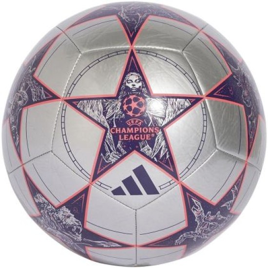 Футболна топка ADIDAS UCL Club 2025/2026 League Stage, Размер 5, Сив с лилав /36019603/ Футболна топка ADIDAS UCL Club 2025/2026 League Stage, Размер 5, Сив с лилав /36019603/