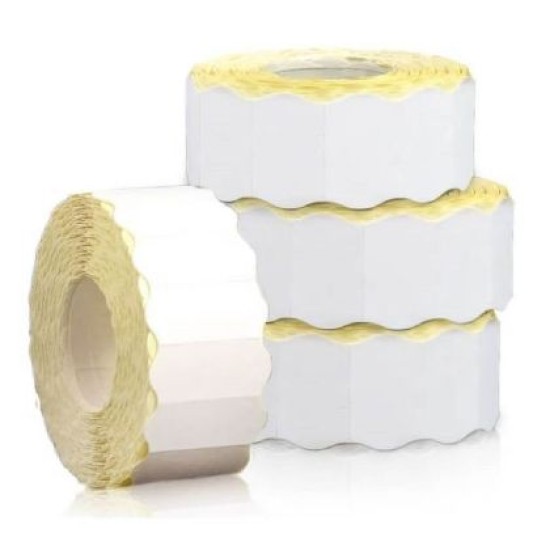 Ценови етикети за двуредови маркиращи клещи, 26х16 мм, Бели, 1000 броя /130047/ Ценови етикети за двуредови маркиращи клещи, 26х16 мм, Бели, 1000 броя /130047/