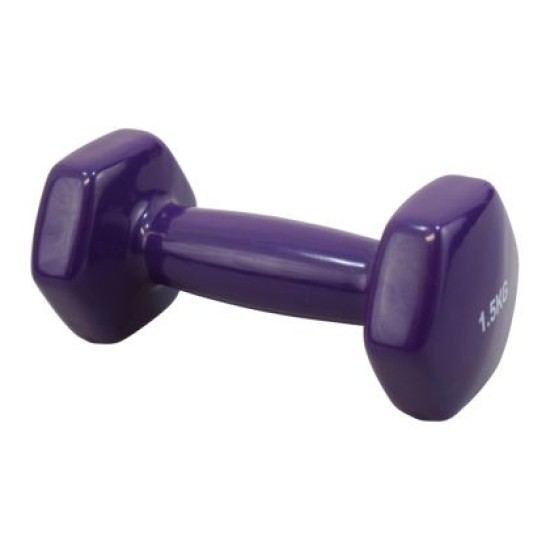 Гира 1.5 кг MAXIMA, С винилово покритие, Лилава /20020601/