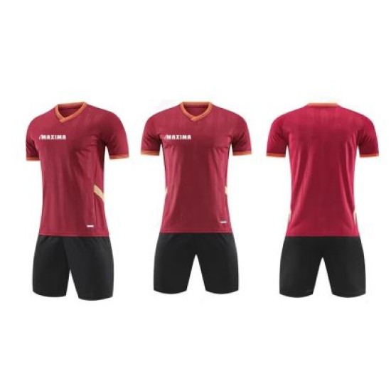 Екип за футбол / волейбол / хандбал MAXIMA, Комплект фланелка с шорти, Бордо с черен, Размер M /40068203/ Екип за футбол / волейбол / хандбал MAXIMA, Комплект фланелка с шорти, Бордо с черен, Размер M /40068203/