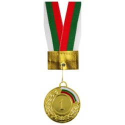 Медал MAXIMA, 5 см, С трикольорна лента, За първо място /00017101/