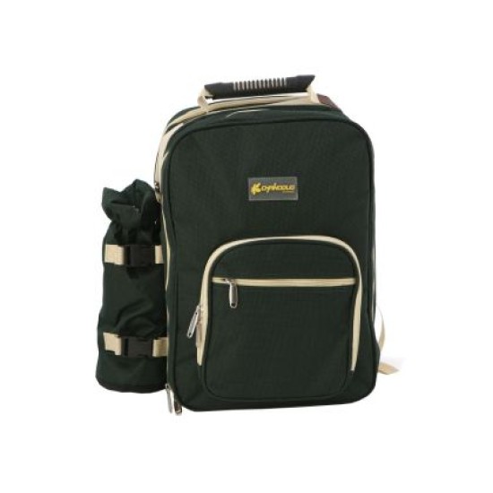 Комплект прибори за пикник в раница, Зелена /60023101/