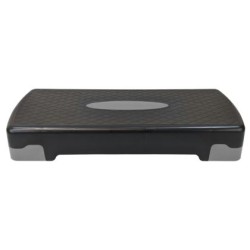 Стъпало за аеробика MAXIMA, 68 х 29 х H10 или 15 см, Черен със сив 91044002