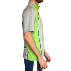 Тениска колоездачна ONEPOLAR, Бързосъхнеща, Сива със зелено, Размер M /PO292201/