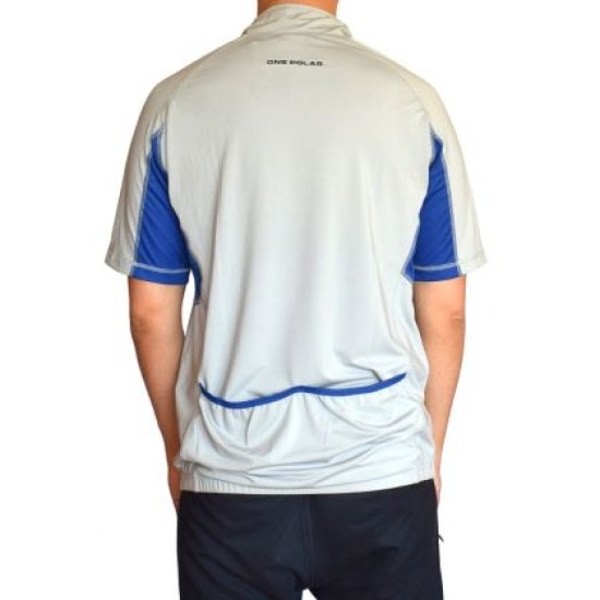 Тениска колоездачна ONEPOLAR, Бързосъхнеща, Сива със синьо, Размер XL /PO292105/