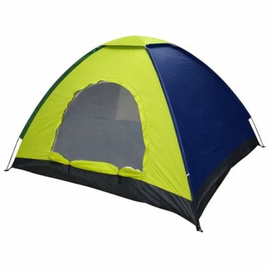 Палатка за къмпинг MAXIMA, Двуместна, Еднослойна, 195х145хH105 см, Електриково зелен със син /90010004/