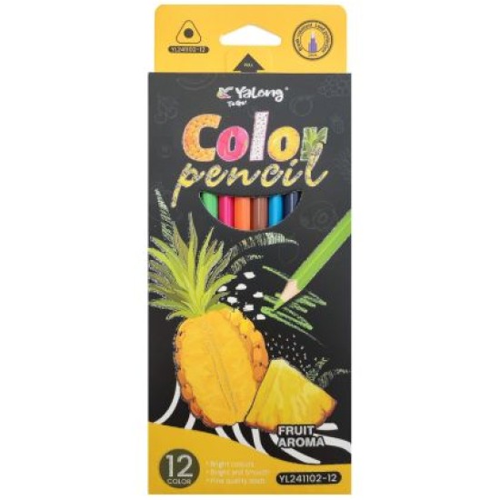 Цветни моливи Yalong, 12 цвята /120054/