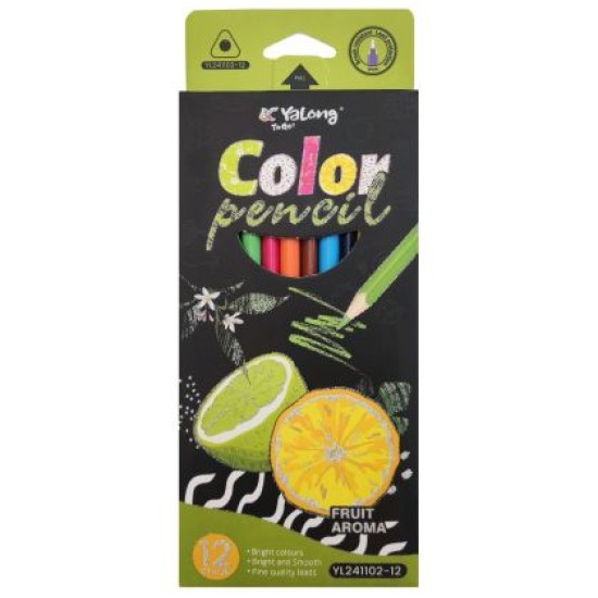 Цветни моливи Yalong, 12 цвята /120054/