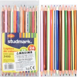 Цветни моливи 12 броя/ 24 цвята /120029/