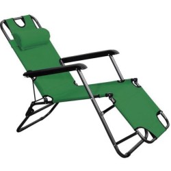 Сгъваем стол, шезлонг, легло 3 в 1 MAXIMA, 178 см, Зелен 60021402