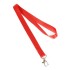 Връв, връзка за бадж или мобилен телефон с метален карабинер, Червена /14010303/