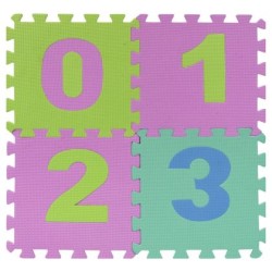 Пъзел (настилка) EVA с цифри от 0 до 9, 10 листа, 28.5х28.5х0.8 см