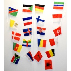 Знамена на различни държави, 28х19 см, 21 броя, Наниз /400906/