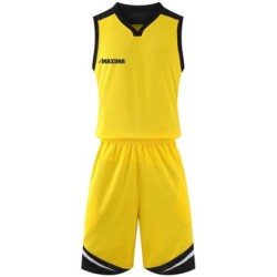 Екип за баскетбол MAXIMA, Жълт с черен и бял, Размер 32 /40024002/