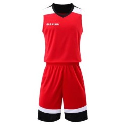 Екип за баскетбол MAXIMA, Червен с черен и бял, Размер XL /40024406/