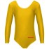 Детско трико с дълъг ръкав MAXIMA, Подходящо за гимнастика, балет и танци, Жълто, 6XL /40042012N/