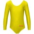 Детско трико с дълъг ръкав MAXIMA, Подходящо за гимнастика, балет и танци, Жълто, 6XL /40042018/