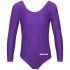 Детско трико с дълъг ръкав MAXIMA, Подходящо за гимнастика, балет и танци, Лилаво, 4XL /40042022/