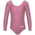 Детско трико с дълъг ръкав MAXIMA, Подходящо за гимнастика, балет и танци, Розово, 2XL /40042026/