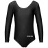 Детско трико с дълъг ръкав MAXIMA, Подходящо за гимнастика, балет и танци, Черно, 4XL /40042058/
