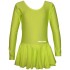 Детско трико с дълъг ръкав и поличка MAXIMA, Подходящо за гимнастика, балет и танци, Електриково зелено, Размер 6XL /40042124/