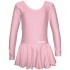 Детско трико с дълъг ръкав и поличка MAXIMA, Подходящо за гимнастика, балет и танци, Розово, Размер 5XL /40042135/
