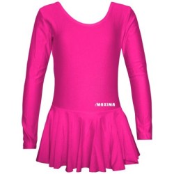 Детско трико с дълъг ръкав и поличка MAXIMA, Подходящо за гимнастика, балет и танци, Цикламено, Размер 5XL /40042147/