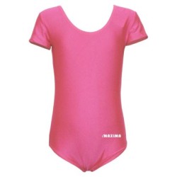 Детско трико с къс ръкав MAXIMA, Подходящо за гимнастика, балет и танци, Розово, Размер 3XL /40042409/