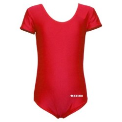 Детско трико с къс ръкав MAXIMA, Подходящо за гимнастика, балет и танци, Червено, Размер 4XL /40042428/