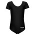 Детско трико с къс ръкав MAXIMA, Подходящо за гимнастика, балет и танци, Черно, Размер 5XL /40042435/