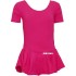 Танцувално (балетно) трико с къс ръкав и поличка, Цикламено, Размер XL /40042904/