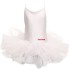 Детско танцувално (балетно) трико MAXIMA, С връзки и туту поличка, Бяло, Размер 4XL /40043504/