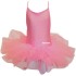Детско танцувално (балетно) трико MAXIMA, С връзки и туту поличка, Розово, Размер 3XL /40043523/
