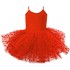 Детско танцувално (балетно) трико с връзки и туту поличка, Червено, Размер 3XL /40043603/