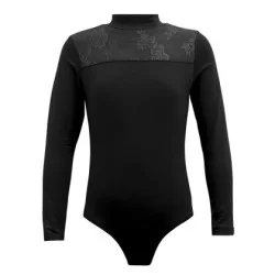 Детско трико MAXIMA с платка с дантела, Черно, Ръст 150 см /40044031/