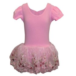 Детско трико MAXIMA с къс ръкав и поличка с бродерия, Розово, Размер 5XL /40044205/ Детско трико MAXIMA с къс ръкав и поличка с бродерия, Розово, Размер 5XL /40044205/