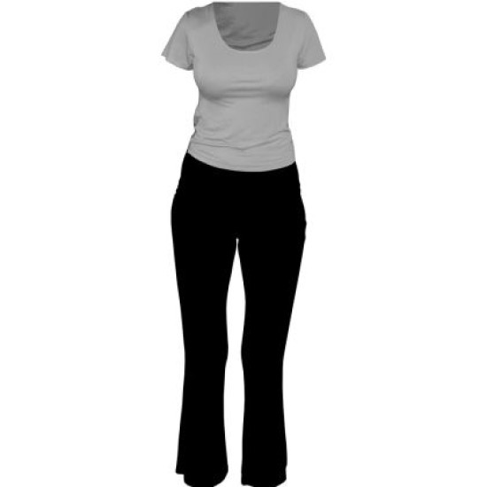 Комплект за спорт, Сива блуза с черен панталон, Размер L /40044505/