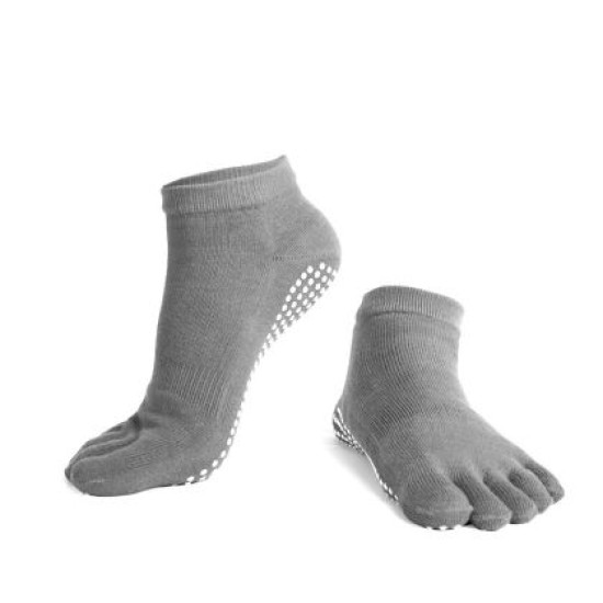 Чорапи за йога с пръсти MAXIMA, Едноцветни, Сиви /40073106/