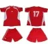Екип футболен MAXIMA, Червен, С номер, Размер 2XL, №17 на гърба /40013055/