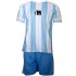 Екип за футбол/ волейбол/ хандбал, фланелка с шорти светло синьо и бяло, Размер XL /40016901/