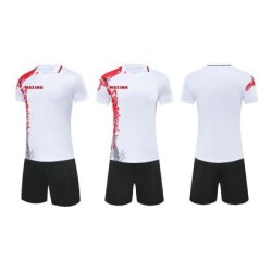 Екип за футбол / волейбол / хандбал MAXIMA, Комплект фланелка с шорти, Бял с червен и черен, Размер 30 /40067801/ Екип за футбол / волейбол / хандбал MAXIMA, Комплект фланелка с шорти, Бял с червен и черен, Размер 30 /40067801/