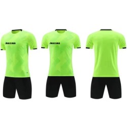 Екип за футбол / волейбол / хандбал MAXIMA, Комплект фланелка с шорти, Електриково зелен с черен, Размер L /40068104/