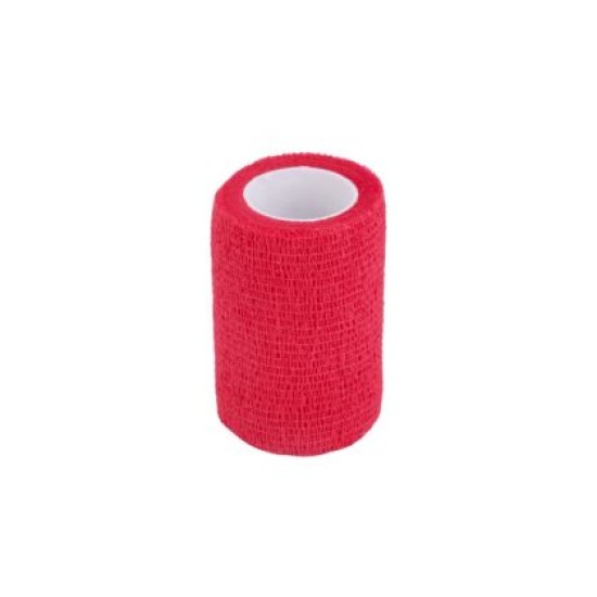 Лента за фиксиране на футболни кори и чорапи MAXIMA, Ширина 75 мм, Дължина 4.50 м, Червена /49004703/