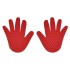 Ръце (длани) за маркиране при игри MAXIMA, Чифт, Червени /30020404/