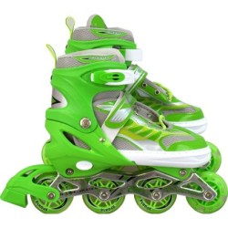 Ролери регулируеми 34-37 номер със светещи колела MAXIMA, Зелени /20010601/ Ролери регулируеми 34-37 номер със светещи колела MAXIMA, Зелени /20010601/