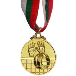 Медал за волейбол MAXIMA, 5 см, С трикольорна лента, За първо място /00015101/