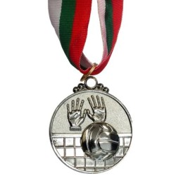 Медал за волейбол MAXIMA, 5 см, С трикольорна лента, За второ място /00015102/