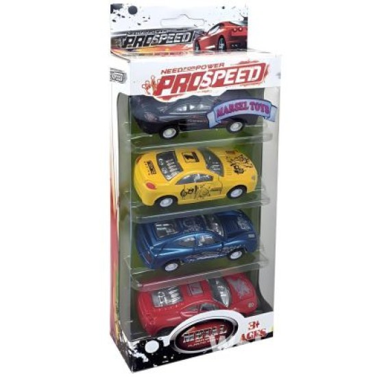 Коли метални PRO SPEED, Инерционни, 4 броя в комплект /210318/ Коли метални PRO SPEED, Инерционни, 4 броя в комплект /210318/