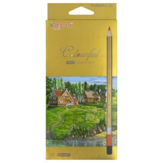 Цветни моливи YALONG, 12 цвята /120073/ Цветни моливи YALONG, 12 цвята /120073/